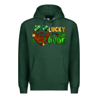 Sports Green lucky dude saint patrick's bearded man Premium Hoodie - FaDigitalArtStudio