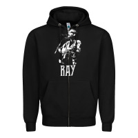 Black ray lamontagne   white stencil 1 Zipper Hoodie - tuanDangUi