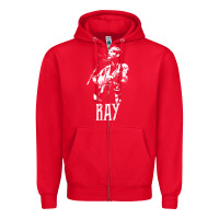 Red ray lamontagne   white stencil 1 Zipper Hoodie - tuanDangUi
