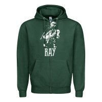 Sports Green ray lamontagne   white stencil 1 Zipper Hoodie - tuanDangUi