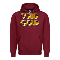 Burgundy solid gold 1980s tv show pop music Zipper Hoodie - tuanDangUi