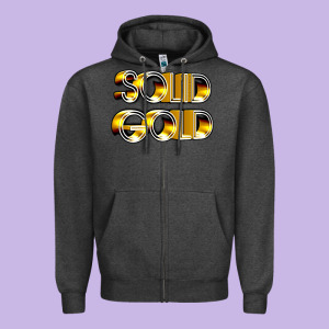 Solid Gold 1980s Tv Show Pop Music Zipper Hoodie Designed By Tuandangui