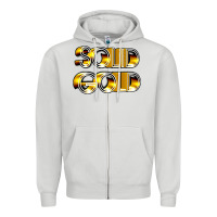 Dove Grey solid gold 1980s tv show pop music Zipper Hoodie - tuanDangUi