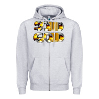 Heather Grey solid gold 1980s tv show pop music Zipper Hoodie - tuanDangUi
