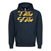 Navy solid gold 1980s tv show pop music Zipper Hoodie - tuanDangUi