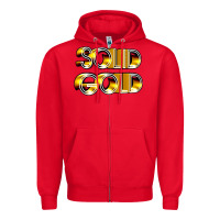 Red solid gold 1980s tv show pop music Zipper Hoodie - tuanDangUi