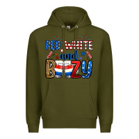 Army Green red white and boozy Premium Hoodie - RanaPortraitStore