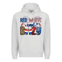 Dove Grey red white and boozy Premium Hoodie - RanaPortraitStore