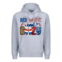 Heather Grey red white and boozy Premium Hoodie - RanaPortraitStore