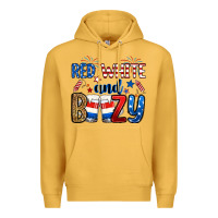 Mustard red white and boozy Premium Hoodie - RanaPortraitStore