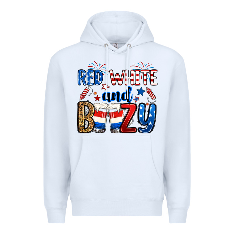 Red White And Boozy Premium Hoodie by RanaPortraitStore | Teevron