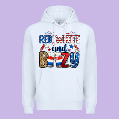 Red White And Boozy Premium Hoodie Designed By Ranaportraitstore