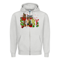 Dove Grey True Story Holy Family Zipper Hoodie - FaDigitalArtStudio