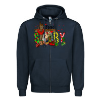Navy True Story Holy Family Zipper Hoodie - FaDigitalArtStudio