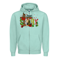 Seafoam True Story Holy Family Zipper Hoodie - FaDigitalArtStudio