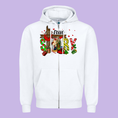 True Story Holy Family Zipper Hoodie Designed By Fadigitalartstudio