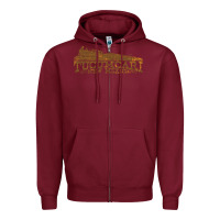 Burgundy tucumcari Zipper Hoodie - tuanDangUi