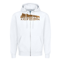 White tucumcari Zipper Hoodie - tuanDangUi
