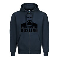 Navy ryan fucking gosling Zipper Hoodie - tuanDangUi