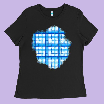 Winter Tartan Patch Ladies Tee Designed By Bundleandbundleshop