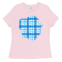 Bubblegum Pink Winter Tartan Patch Ladies Tee - BundleAndBundleShop