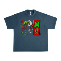Midnight Navy Christmas Character Nurse Urban Heavy Tee - NancyCooperArtShop