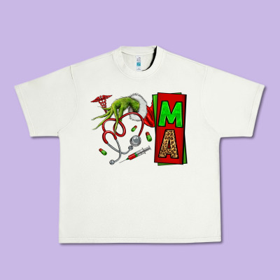 Christmas Character Nurse Urban Heavy Tee Designed By Nancycooperartshop