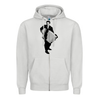 Dove Grey lawrence welk   no name   the black stencil Zipper Hoodie - tuanDangUi