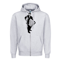 Heather Grey lawrence welk   no name   the black stencil Zipper Hoodie - tuanDangUi