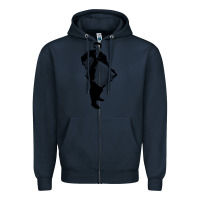 Navy lawrence welk   no name   the black stencil Zipper Hoodie - tuanDangUi