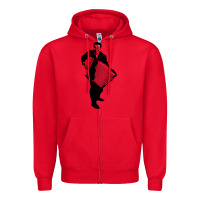 Red lawrence welk   no name   the black stencil Zipper Hoodie - tuanDangUi