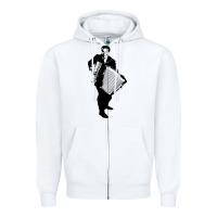 White lawrence welk   no name   the black stencil Zipper Hoodie - tuanDangUi