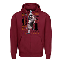 Burgundy lost planet Zipper Hoodie - tuanDangUi