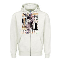 Oatmeal Heather lost planet Zipper Hoodie - tuanDangUi