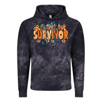 Cloud Black I am a survivor orange ribbon Kidney Cancer Vintage Hoodie - NancyCooperArtShop