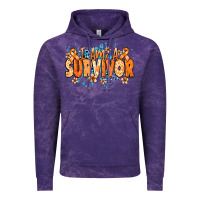 Cloud Purple I am a survivor orange ribbon Kidney Cancer Vintage Hoodie - NancyCooperArtShop