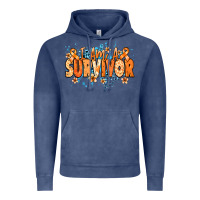 Vintage Denim I am a survivor orange ribbon Kidney Cancer Vintage Hoodie - NancyCooperArtShop