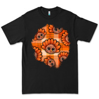 Black Thanksgiving Turkey With Tartan Patch Premium Tee - BundleAndBundleShop