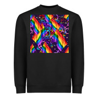 Black lgbt flag seamless pattern Heavyweight Sweatshirt - FaDigitalArtStudio