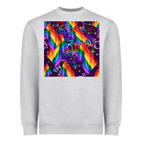 Heather Grey lgbt flag seamless pattern Heavyweight Sweatshirt - FaDigitalArtStudio