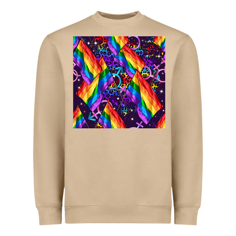 Lgbt Flag Seamless Pattern Heavyweight Sweatshirt by FaDigitalArtStudio | Teevron