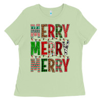 Matcha Merry Merry Merry Christmas Ladies Tee - BundleAndBundleShop