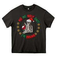 Asphalt ho ho holly shit skeleton santa Heavy Core Tee - MaliasSmallBusiness