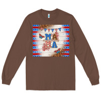 Chestnut American mama Long Sleeve Tee - TumblerDesignByShophia