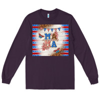Plum American mama Long Sleeve Tee - TumblerDesignByShophia