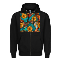 Black western cowboy boot seamless pattern Zipper Hoodie - BundleAndBundleShop