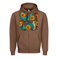 Chestnut western cowboy boot seamless pattern Zipper Hoodie - BundleAndBundleShop