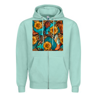 Seafoam western cowboy boot seamless pattern Zipper Hoodie - BundleAndBundleShop