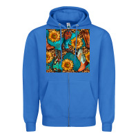 True Royal western cowboy boot seamless pattern Zipper Hoodie - BundleAndBundleShop