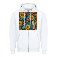 White western cowboy boot seamless pattern Zipper Hoodie - BundleAndBundleShop